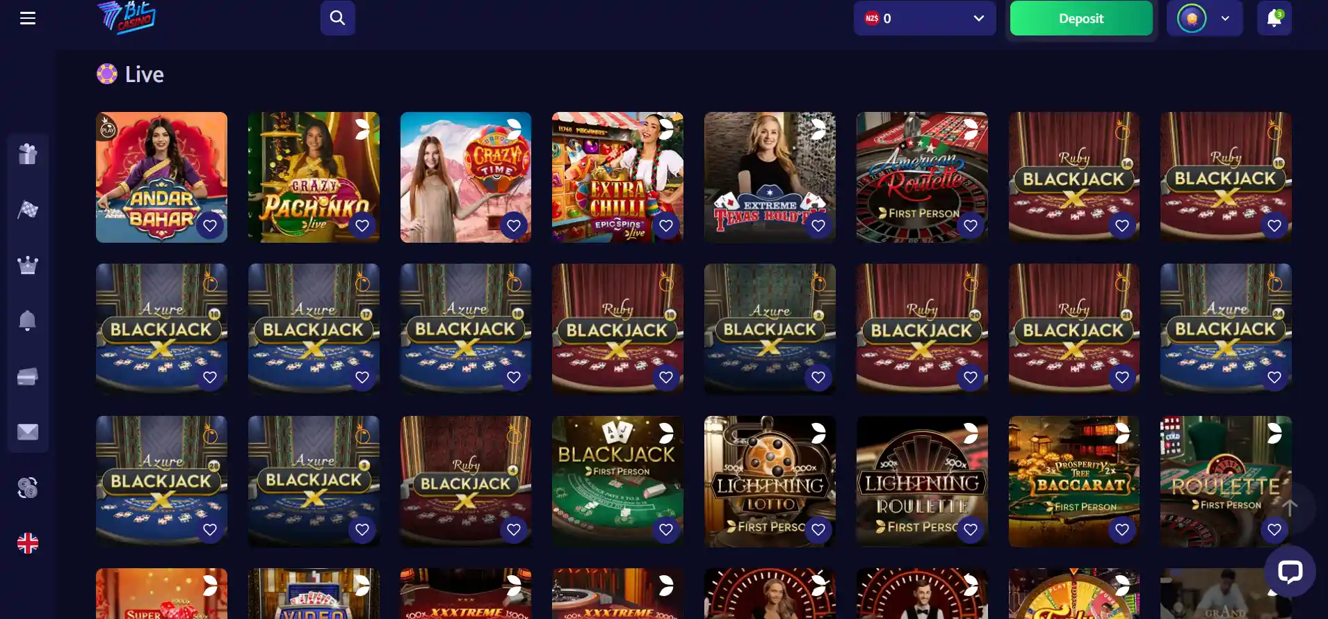 7bit live casino