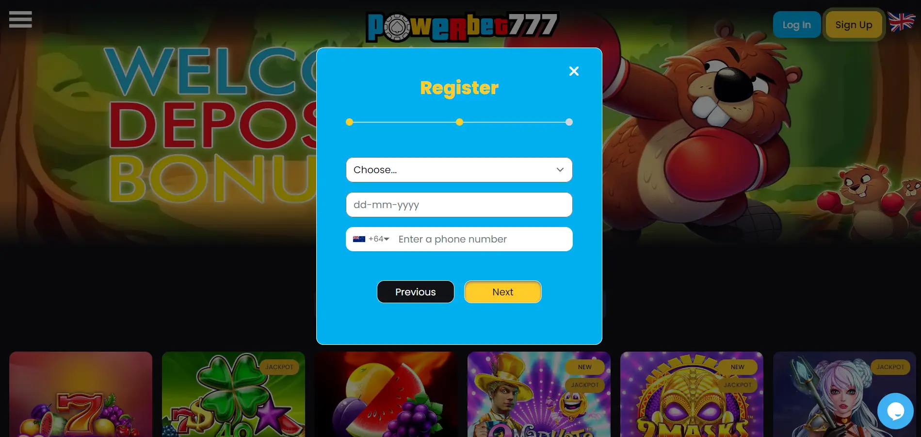 powerbet777 registration form part 2