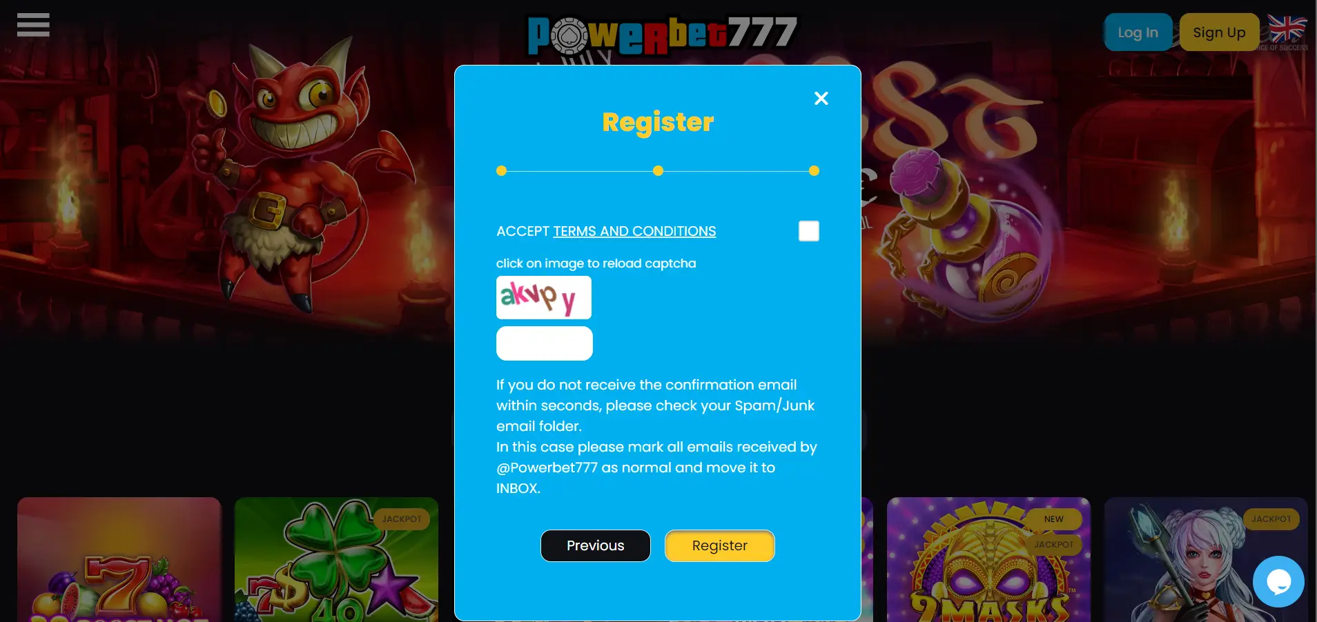 powerbet777 registration form part 3