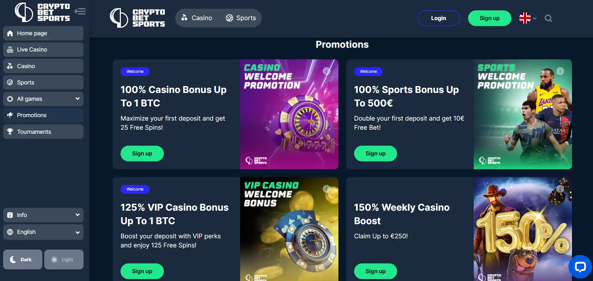 cryptobetsports promotions