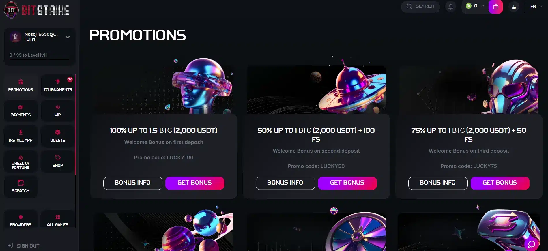 bitstrike promotions