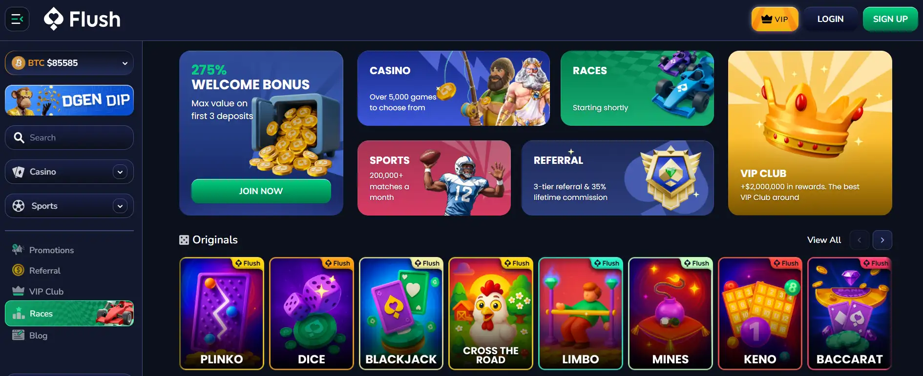 flush casino reviews